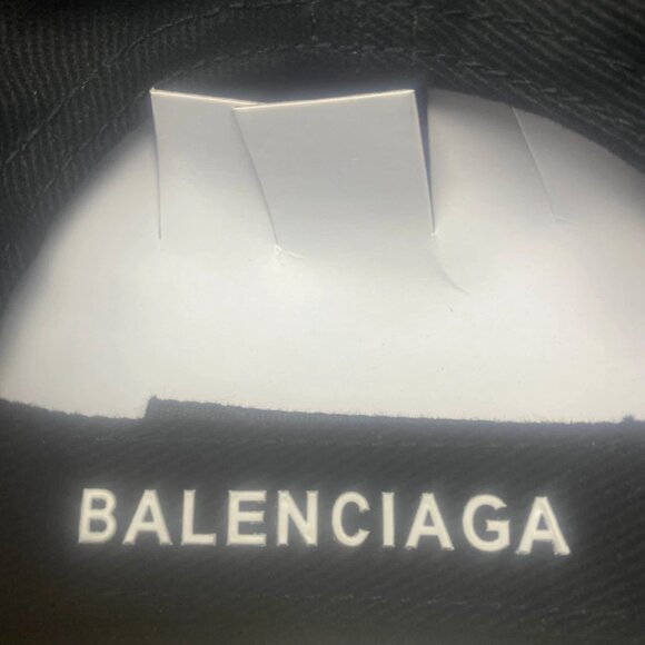 Balenciaga Black Multi Logo International One Size Cap - AUTHENTIC - Picture 3 of 5